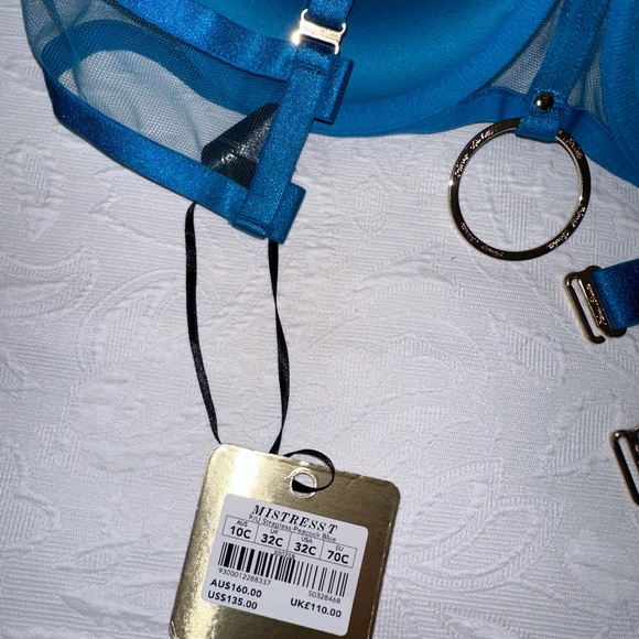 MISTRESS T
PEACOCK BLUE PUSH UP BRA - Picture 8 of 14